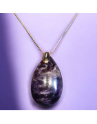 Pendentif Améthyste avec chaîne Plaquée or