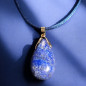 Pendentif Lapis-lazuli sur cordon bleu réglable