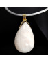 Pendentif Pierre de lune avec cordon gris réglable