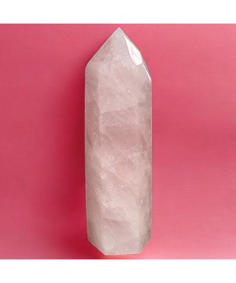 Obélisque Quartz rose 817g