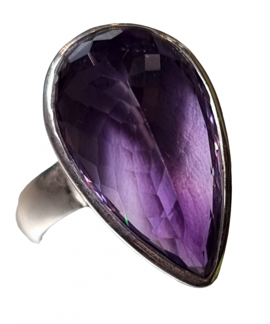 Bague améthyste argent 925 taille 60