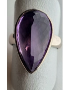 Bague améthyste argent 925 taille 60