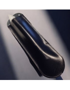 Etui cuir bleu marine pour bâtons de Sélénite