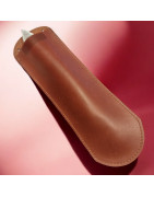 Etui cuir marron pour bâtons de Sélénite