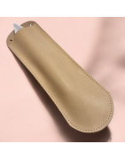 Etui cuir beige pour bâtons de Sélénite