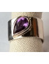 Bague améthyste argent 925 taille réglable