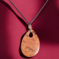 Pendentif Obsidienne acajou sur cordon réglable