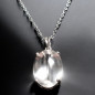 Pendentif Cristal de roche Argent 925 avec chaîne