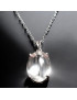 Pendentif Cristal de roche Argent 925 avec chaîne