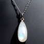 Pendentif Pierre de lune Argent 925 sur chaîne