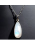 Pendentif Pierre de lune Argent 925 sur chaîne