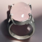 Bague Quartz rose Argent 925 Taille 53