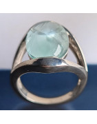 Bague Aigue marine Argent 925 Taille 55 (s)
