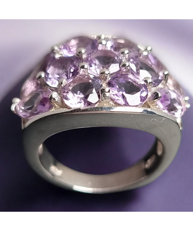 Bague Améthyste Argent 925 Taille 52