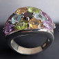 Bague Améthyste Topaze bleue Péridot Citrine Grenat Taille 53