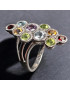 Bague Améthyste Topaze bleue Péridot Citrine Grenat (s)