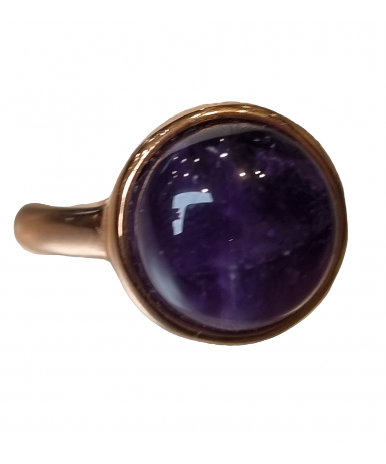 Bague améthyste dorée taille 54