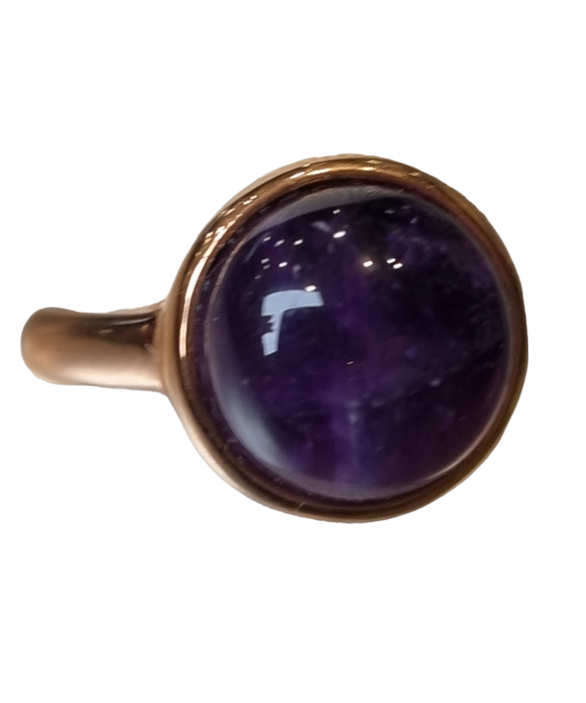 Bague améthyste dorée taille 54