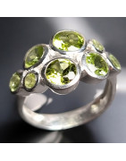 Bague Péridot Argent 925 Taille 59