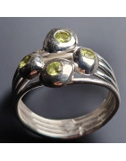 Bague Péridot Argent 925 Taille 59
