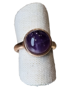 Bague améthyste dorée taille 54