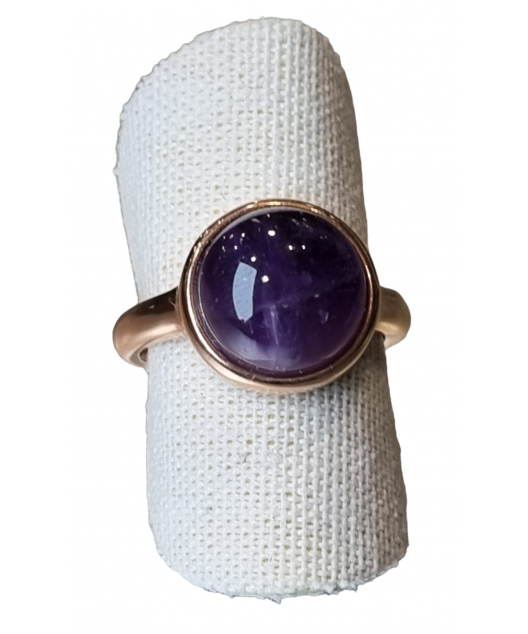 Bague améthyste dorée taille 54