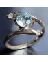 Bague Topaze bleue Argent 925 Taille 59