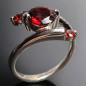 Bague Grenat Argent 925 Taille 54