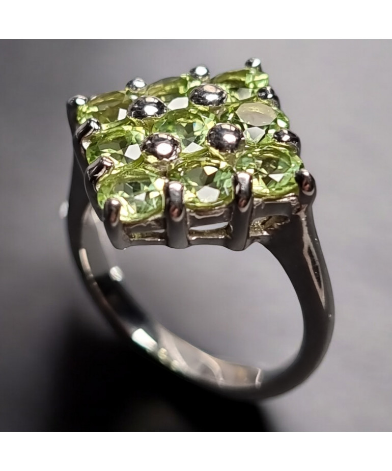 Bague Péridot Argent 925 Taille 52