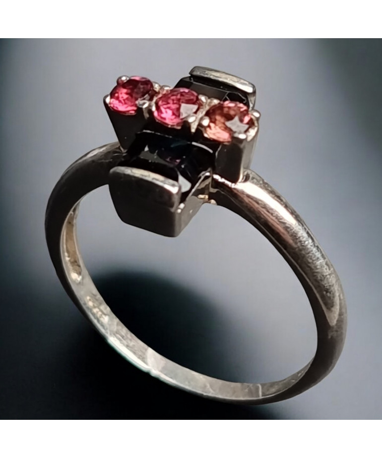 Bague Tourmaline rose Argent 925 Taille 63