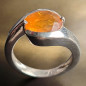 Bague Opale de feu Argent 925 Taille 51