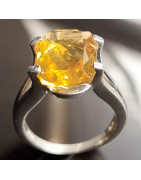 Bague Opale de feu Argent 925 Taille 52
