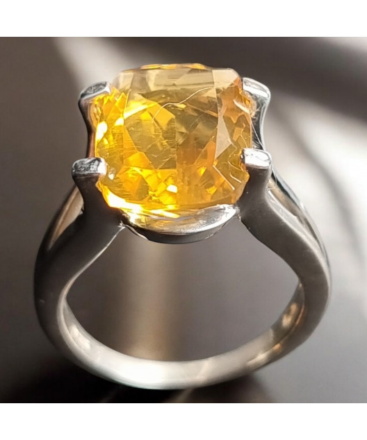 Bague Opale de feu Argent 925 Taille 52