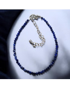 Bracelet Lapis-lazuli facetté avec fermoir