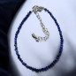 Bracelet Lapis-lazuli facetté avec fermoir