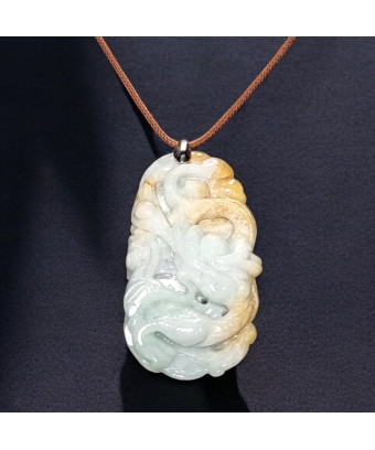 Pendentif Jade dragon sur cordon réglable