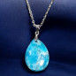 Pendentif Apatite bleue avec Chaîne acier(s)