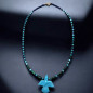 Collier Turquoise Malachite Lapis-lazuli et Azurite Amérindien Tribu Zuni