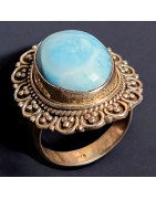 Bague Larimar argent 925 Taille 55