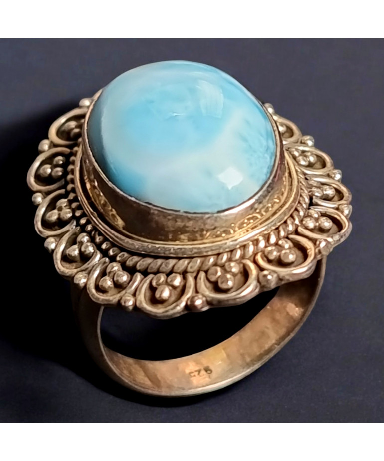 Bague Larimar argent 925 Taille 55