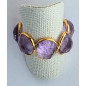 Bague améthyste plaquée or Nikki taille 56