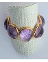Bague améthyste plaquée or Niiki PARIS taille 56