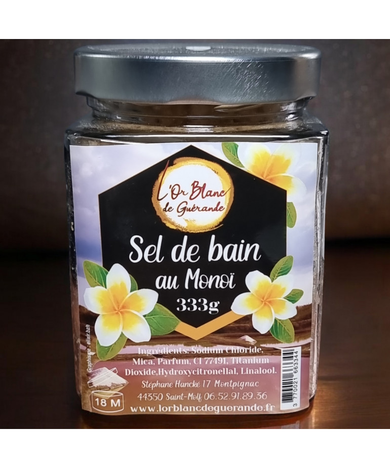 Sels de bain au Monoï 333g - Sel de Guérande IGP