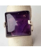 Bague améthyste argent 925 taille 55