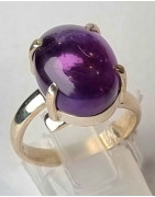 Bague améthyste argent 925 taille 58