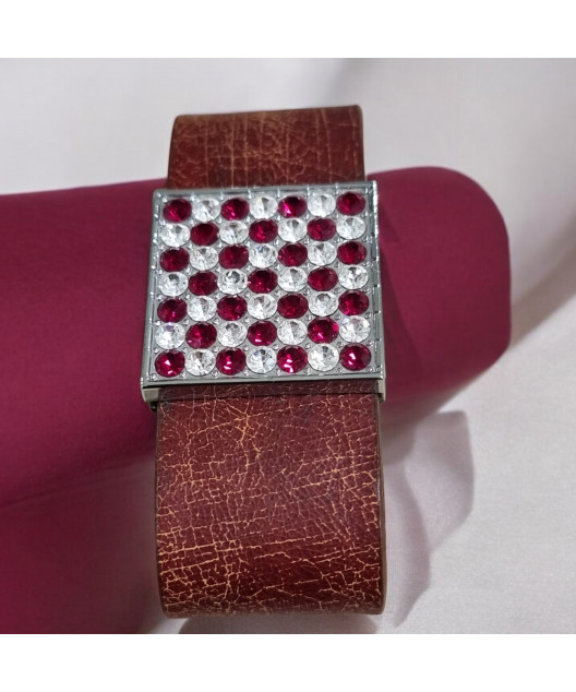 Bracelet Cuir et Swarovski