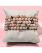 Bracelet Opale rose Pierres Rondes