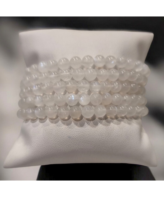 Bracelet Pierre de lune Pierres rondes 6mm