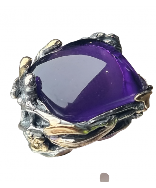 Bague améthyste argent 925 taille 54