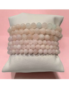 Bracelet Morganite Pierres Rondes